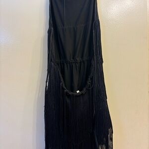 Black Fringe Dress